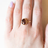 Vintage Granatring aus 18 Karat Gelbgold, 40er Jahre