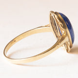 Vintage-Ring aus 9-karätigem Gelbgold mit Lapislazuli, 50er/60er Jahre