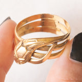 Vintage Schlangenring aus 18 Karat Gelbgold, 60er/70er Jahre