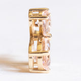 Vintage-Anhänger aus rosafarbenem Morganit aus 14-karätigem Gelbgold (ca. 5.50 ctw), 70er Jahre