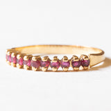 Vintage-Ring aus 18 Karat Gelbgold mit Rubinen, 60er Jahre