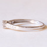 Vintage-Diamantring aus 18-karätigem Weißgold (ca. 0.15 ctw), 60er/70er Jahre