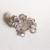 Vintage-Ohrringe aus 18-karätigem Weißgold mit Diamanten im Brillantschliff (ca. 0.40 ctw), 80er Jahre