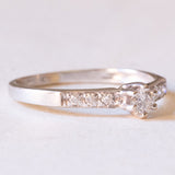 Vintage-Diamantring aus 18-karätigem Weißgold (ca. 0.15 ctw), 60er/70er Jahre