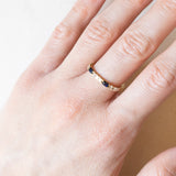 Vintage Ring aus 18 Karat Gelbgold mit Saphiren (ca. 0.10 ctw) und Diamanten (ca. 0.27 ctw), 70er/80er Jahre