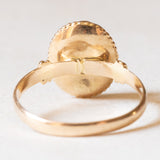 Vintage Granatring aus 18 Karat Gelbgold, 40er Jahre
