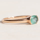 Vintage-Solitärring aus 9-karätigem Gelbgold mit Smaragd (ca. 0.75 ct), 50er Jahre