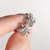 Vintage-Ohrringe aus 18-karätigem Weißgold mit Diamanten im Brillantschliff (ca. 0.40 ctw), 80er Jahre