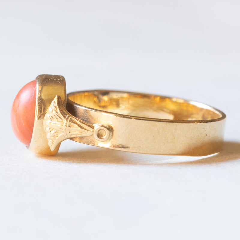 Anello in oro giallo 18K con pietra verde - Asta Argenti - Associazione Anello in oro giallo 18K con pietra verde - Asta Argenti - Associazione