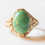 Vintage Ring aus 14 Karat Gelbgold mit Türkis, 60er/70er Jahre