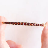 Vintage 8K Gelbgold Granat Armreif, 50er/60er Jahre