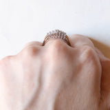 Vintage-Ring aus 9-karätigem Gelb- und Weißgold mit Diamanten im Brillantschliff (ca. 0.21 ctw), 70er/80er Jahre