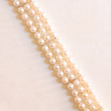 Pulsera vintage de oro blanco de 18 quilates con perlas blancas y zafiros, años 50