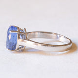 Vintage-Solitärring aus 18 Karat Weißgold mit Iolith (ca. 1.70 ct), 80er Jahre