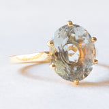 Vintage Ring aus 18 Karat Gelbgold mit Aquamarin (ca. 4 ct), 50er Jahre