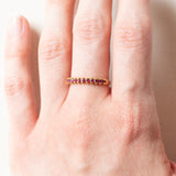 Vintage-Ring aus 18 Karat Gelbgold mit Rubinen, 60er Jahre