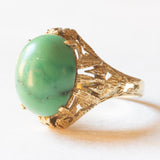 Vintage Ring aus 14 Karat Gelbgold mit Türkis, 60er/70er Jahre