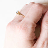 Vintage Ring aus 18 Karat Gelbgold mit blauem Topas (ca. 0.90 ct), 60er Jahre