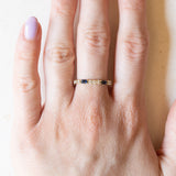 Vintage Ring aus 18 Karat Gelbgold mit Saphiren (ca. 0.10 ctw) und Diamanten (ca. 0.27 ctw), 70er/80er Jahre