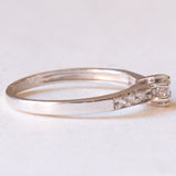 Vintage-Diamantring aus 18-karätigem Weißgold (ca. 0.15 ctw), 60er/70er Jahre