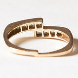 Vintage 9 Karat Gelbgold hellgrüner Peridot (ca. 0.30 Karat) Ring, 70er Jahre