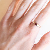 Vintage-Zigeunerring aus 8-karätigem Gelbgold mit synthetischem Rubin (ca. 0.15 ct), 50er/60er Jahre