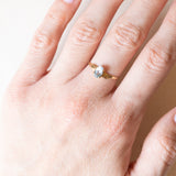 Vintage Ring aus 18 Karat Gelbgold mit blauem Topas (ca. 0.90 ct), 60er Jahre