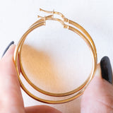 Vintage Creolen aus 18 Karat Gelbgold, 70er Jahre