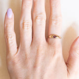 Vintage-Zigeunerring aus 8-karätigem Gelbgold mit synthetischem Rubin (ca. 0.15 ct), 50er/60er Jahre