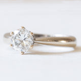 Vintage-Solitär aus 18 Karat Weißgold mit Diamant im Brillantschliff (ca. 0.75 ct)