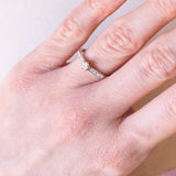 Vintage-Diamantring aus 18-karätigem Weißgold (ca. 0.15 ctw), 60er/70er Jahre