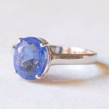 Vintage-Solitärring aus 18 Karat Weißgold mit Iolith (ca. 1.70 ct), 80er Jahre