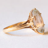 Vintage-Ring aus 18 Karat Gelbgold mit blauem Stein, 50er/60er Jahre