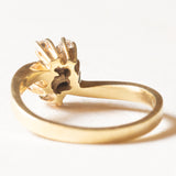 Vintage-Ring aus 14-karätigem Gelbgold mit Diamanten im Brillantschliff (ca. 0.20 ctw), 70er Jahre