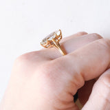 Vintage-Ring aus 18 Karat Gelbgold mit blauem Stein, 50er/60er Jahre