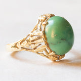 Vintage Ring aus 14 Karat Gelbgold mit Türkis, 60er/70er Jahre