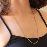Collana vintage con maglia a “S” in oro giallo 9K