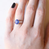 Vintage-Solitärring aus 18 Karat Weißgold mit Iolith (ca. 1.70 ct), 80er Jahre
