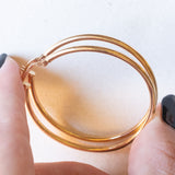 Vintage Creolen aus 18 Karat Gelbgold, 70er Jahre