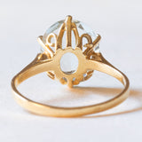Vintage Ring aus 18 Karat Gelbgold mit Aquamarin (ca. 4 ct), 50er Jahre