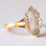 Vintage-Ring aus 18 Karat Gelbgold mit blauem Stein, 50er/60er Jahre