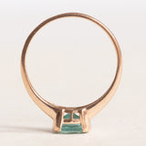 Vintage-Solitärring aus 9-karätigem Gelbgold mit Smaragd (ca. 0.75 ct), 50er Jahre