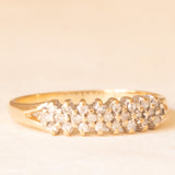 Anello vintage in oro giallo 9K con diamanti (0.15ctw ca.), anno 1993