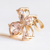 Vintage-Anhänger aus rosafarbenem Morganit aus 14-karätigem Gelbgold (ca. 5.50 ctw), 70er Jahre