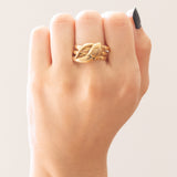 Vintage Schlangenring aus 18 Karat Gelbgold, 60er/70er Jahre