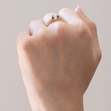 Antiker Solitär aus 18 Karat Gelbgold mit altem Diamanten im Minenschliff (ca. 0.22 ct), Anfang des 900. Jahrhunderts