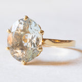 Vintage Ring aus 18 Karat Gelbgold mit Aquamarin (ca. 4 ct), 50er Jahre