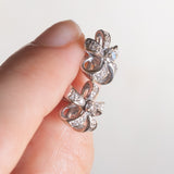 Vintage-Ohrringe aus 18-karätigem Weißgold mit Diamanten im Brillantschliff (ca. 0.40 ctw), 80er Jahre