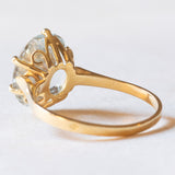 Vintage Ring aus 18 Karat Gelbgold mit Aquamarin (ca. 4 ct), 50er Jahre