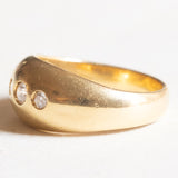 Vintage-Zigeunerring aus 18-karätigem Gelbgold mit Diamanten im Brillantschliff (ca. 0.20 ctw), 50er Jahre